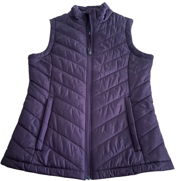 Columbia Omni Heat Insulated Puffer Vest Deep Purple Sz S NWOT - Picture 2 of 8
